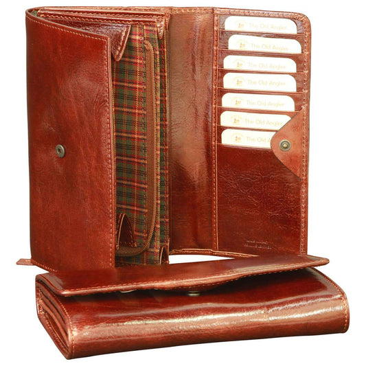 Leather Wallet For Women - Brown With Rfid