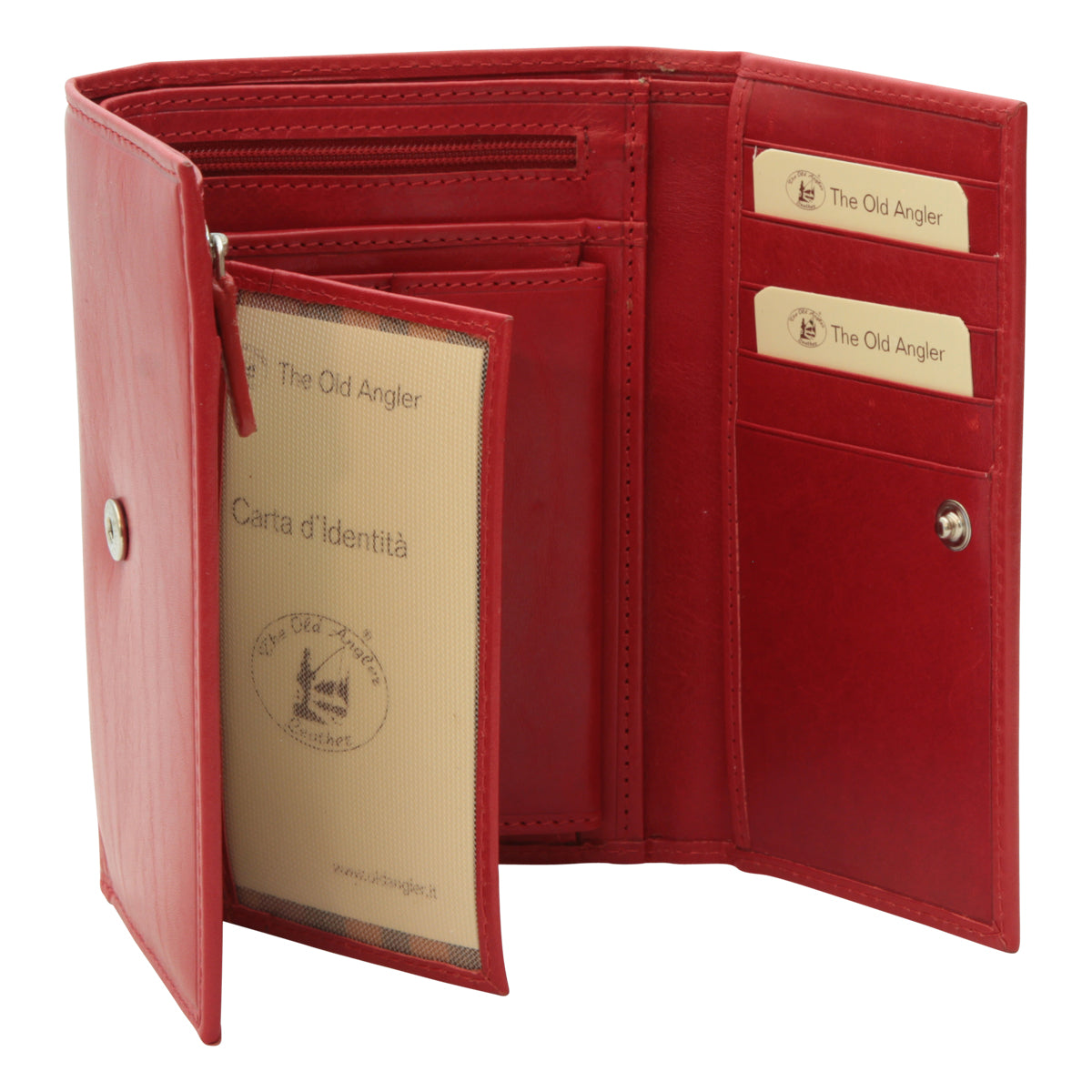 Leather Wallet For Women - Red