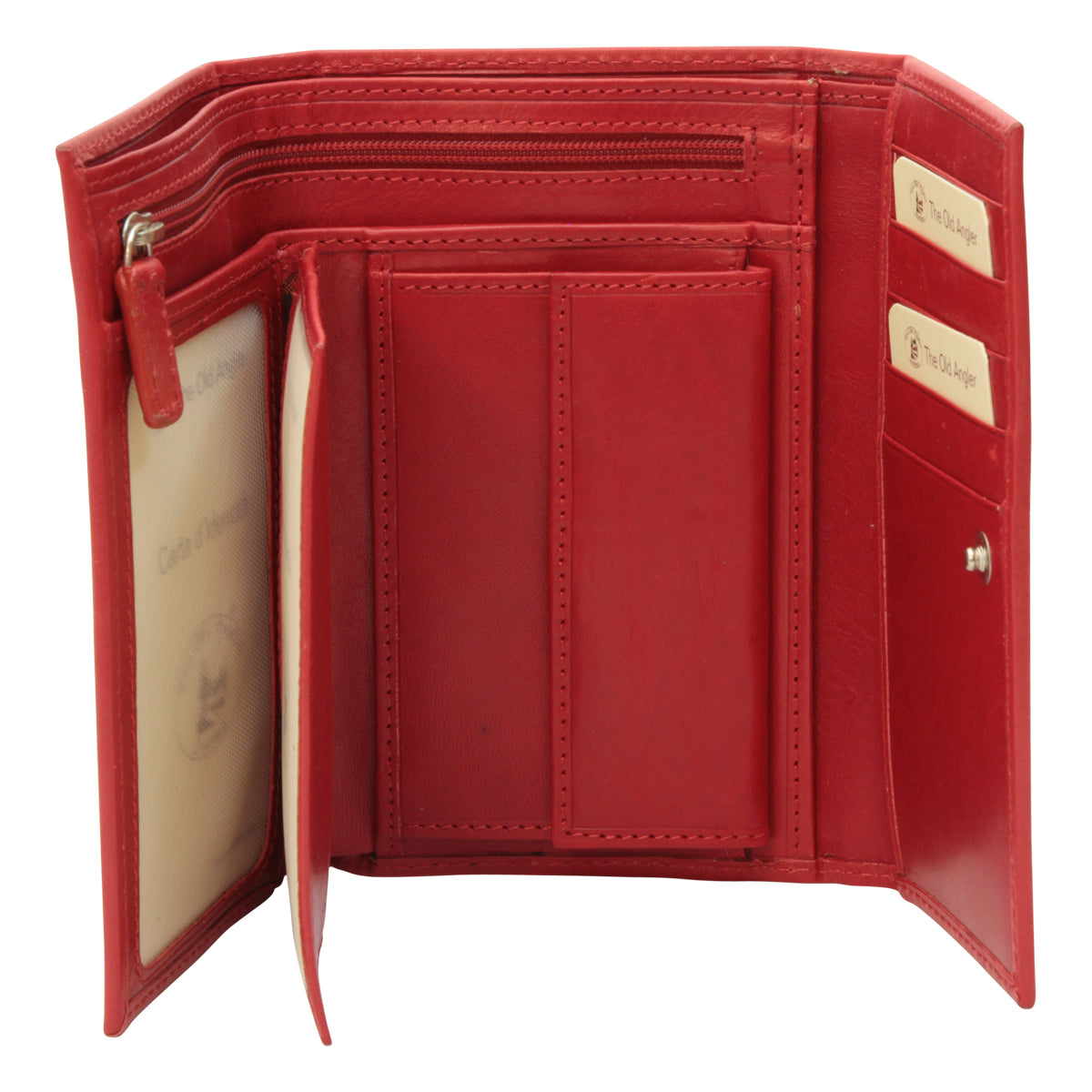 Leather Wallet For Women - Red