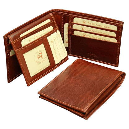 Cowhide Leather Bifold Wallet With Rfid Blocking Technology - Brown