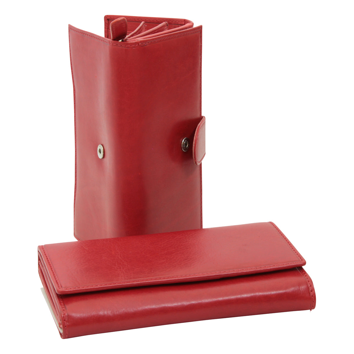 Women'S Leather Wallet - Red