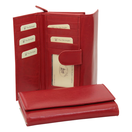 Women'S Leather Wallet - Red