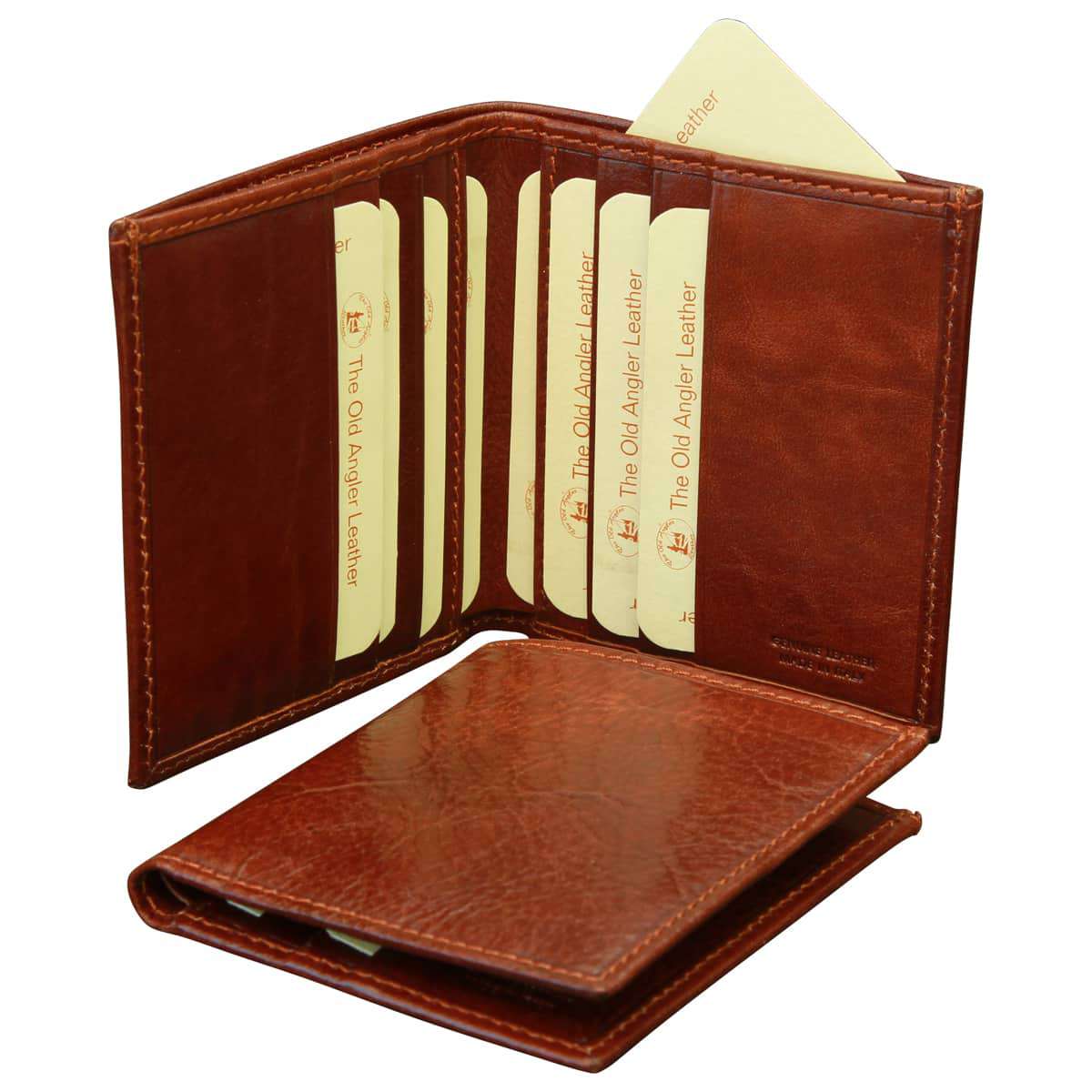 Small Leather Wallet - Brown With Rfid