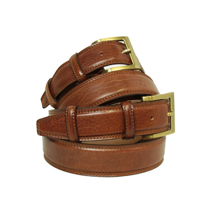 Leather Belt  Wide 1,57" - Brown 5141