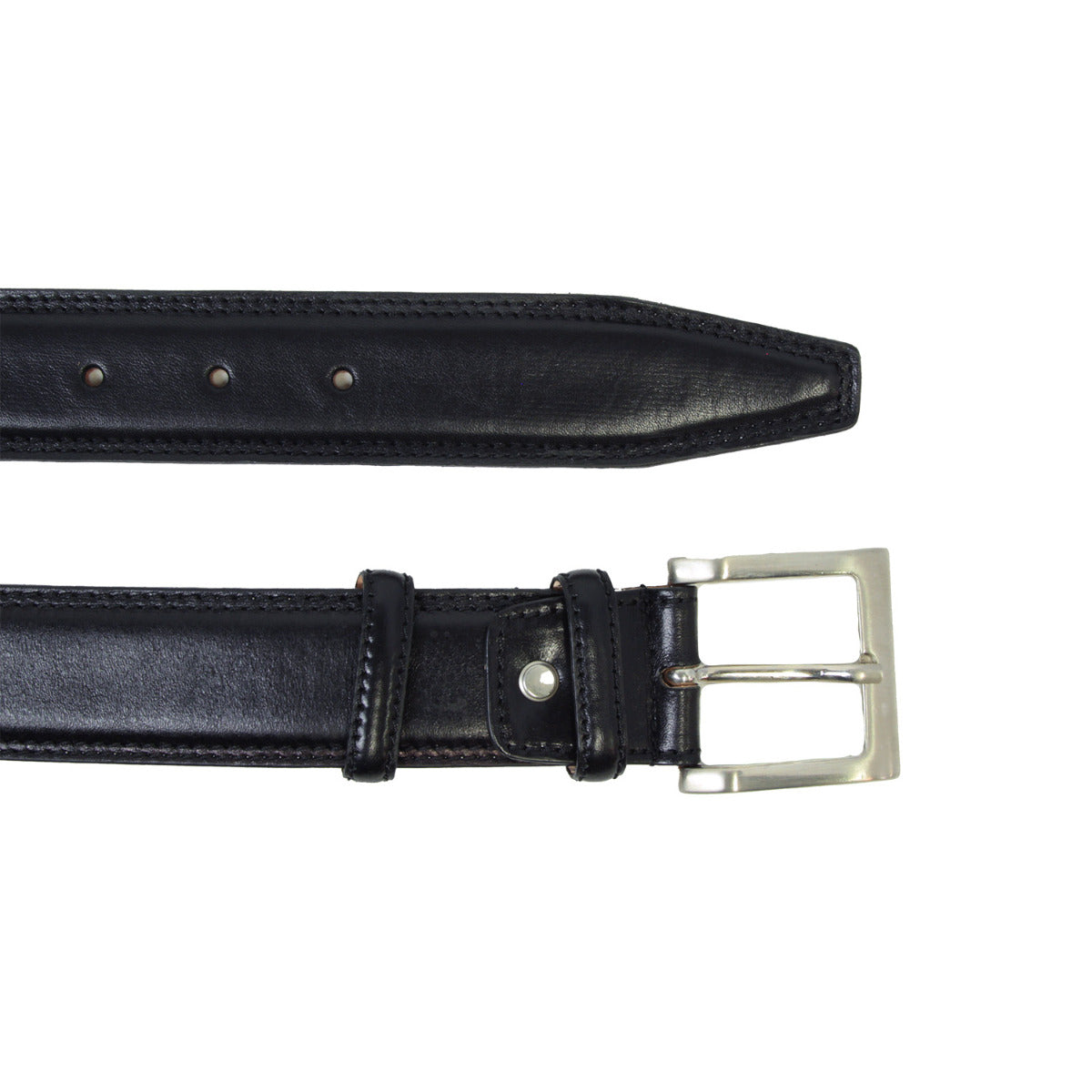 Leather Belt Wide 1,57" - Black 5141