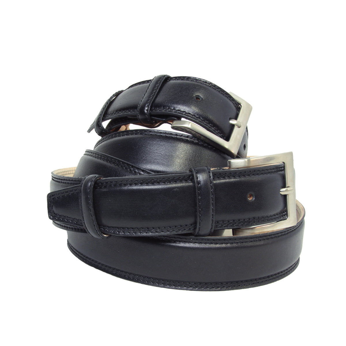 Leather Belt Wide 1,57" - Black 5141