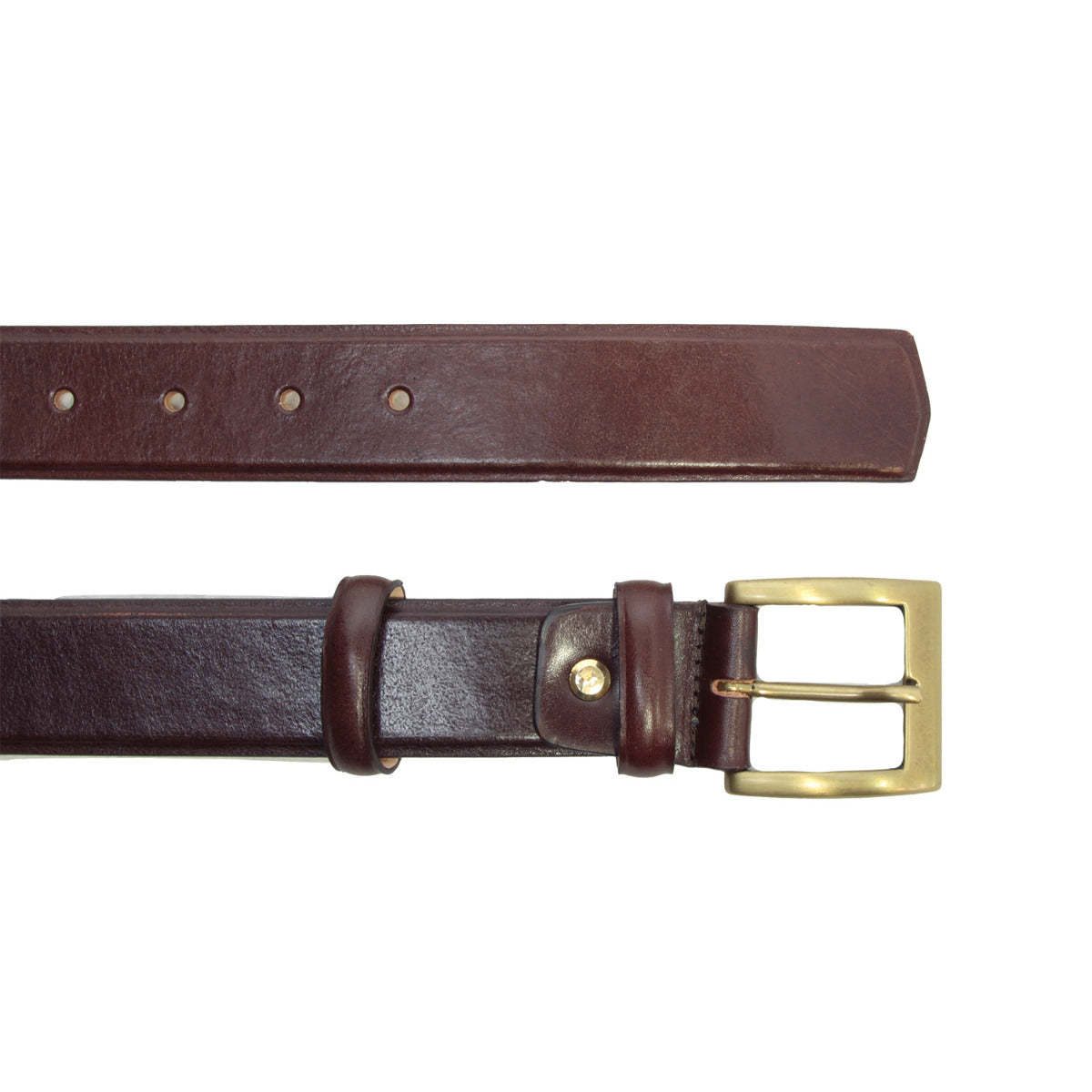 Leather Belt  Wide 1,38" - Brown 5143