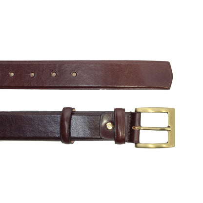 Leather Belt  Wide 1,38" - Brown 5143