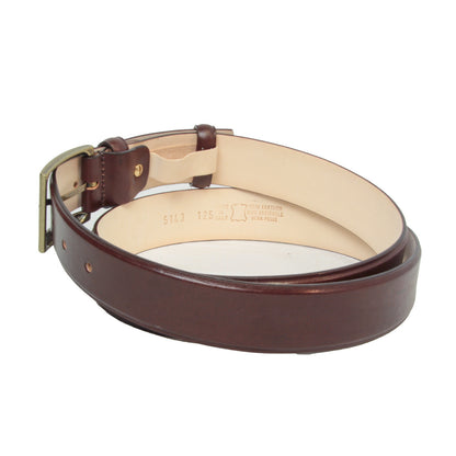 Leather Belt  Wide 1,38" - Brown 5143