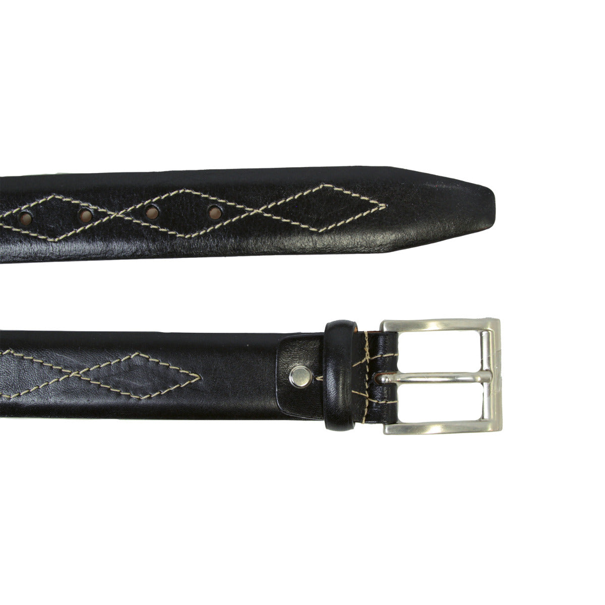 Leather Belt Wide 1,38" - Black 5144