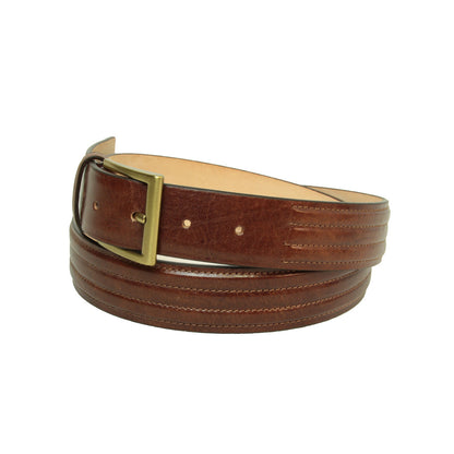 Leather Belt Wide 1,38" - Brown 5146