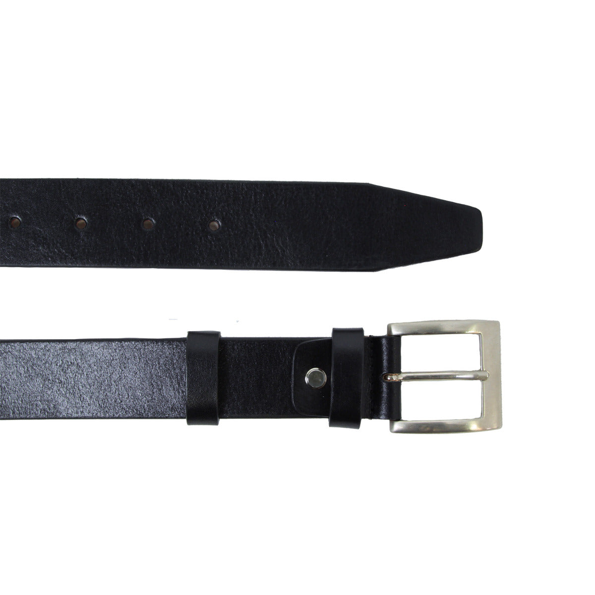 Leather Flat Belt - Black 5147
