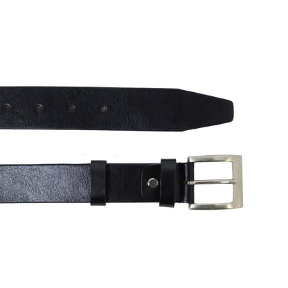Leather Flat Belt - Black 5147