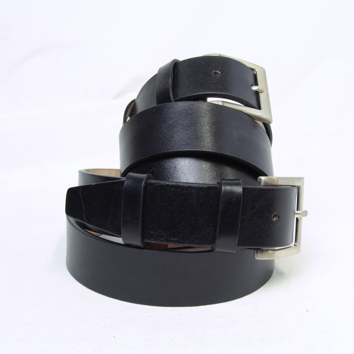Leather Flat Belt - Black 5147
