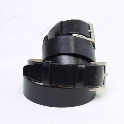 Leather Flat Belt - Black 5147