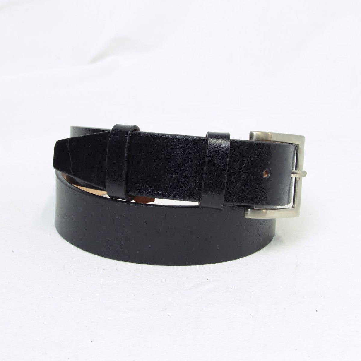 Leather Flat Belt - Black 5147