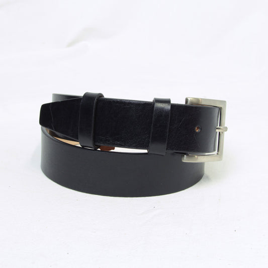 Leather Flat Belt - Black 5147