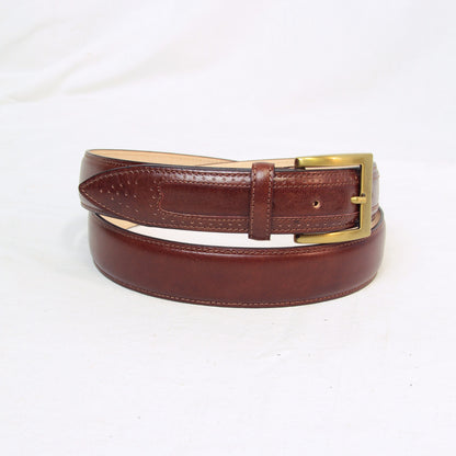 Leather Belt Wide 1,38" - Brown 5148