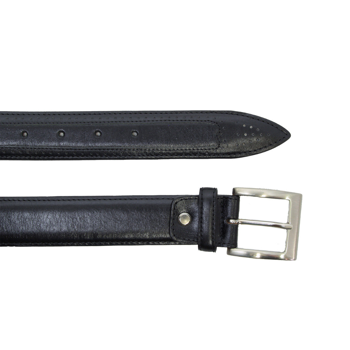Leather Belt Wide 1,38" - Black 5148
