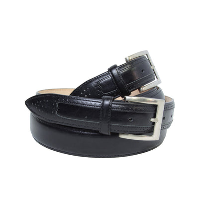 Leather Belt Wide 1,38" - Black 5148