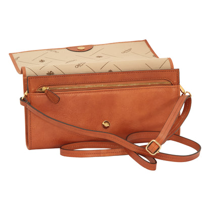 Full Grain Calfskin Shoulder Bag . Brown Coloniale