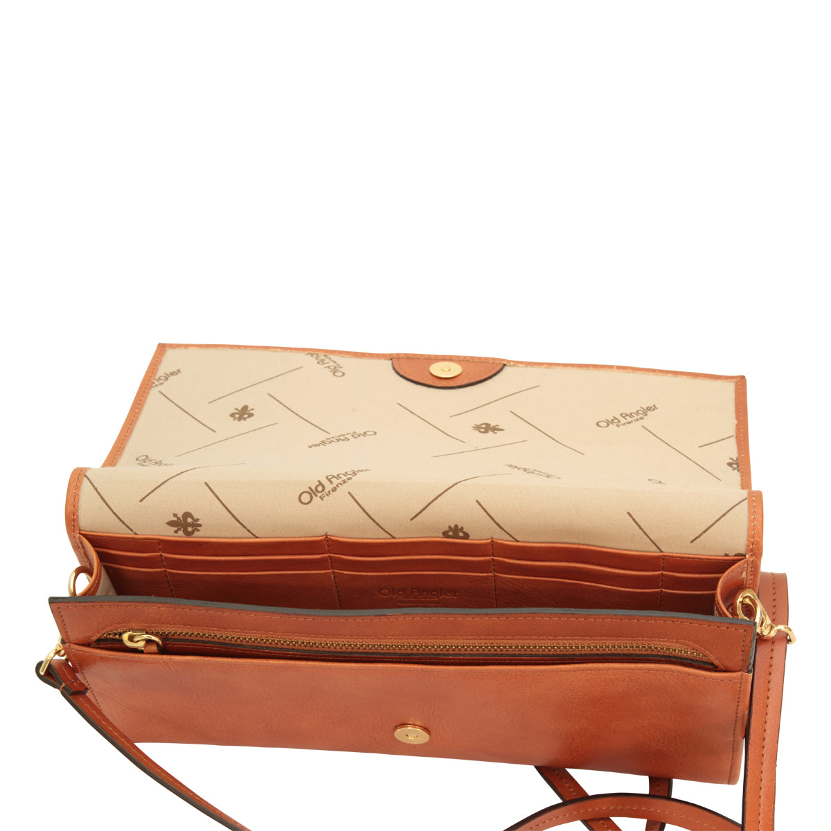 Full Grain Calfskin Shoulder Bag . Brown Coloniale