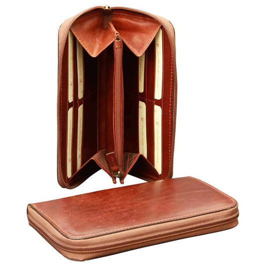 Wallet With Interior Coin Pocket - Brown With Rfid