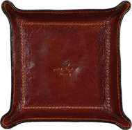 Cowhide Leather Desk Tray - Brown
