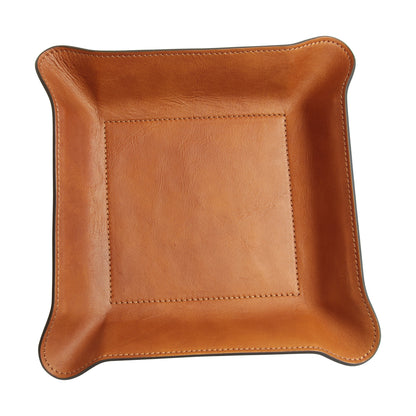 Leather Catchall Tray - Colonial Brown