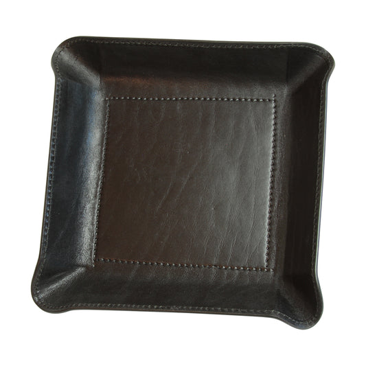 Leather Catchall Tray - Black
