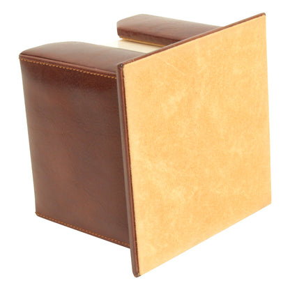 Leather Memo Pad Holder - Brown