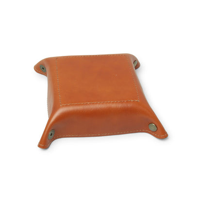 Leather Valet Tray - Orange