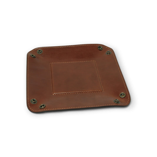 Full Grain Leather Valet Tray - Brown