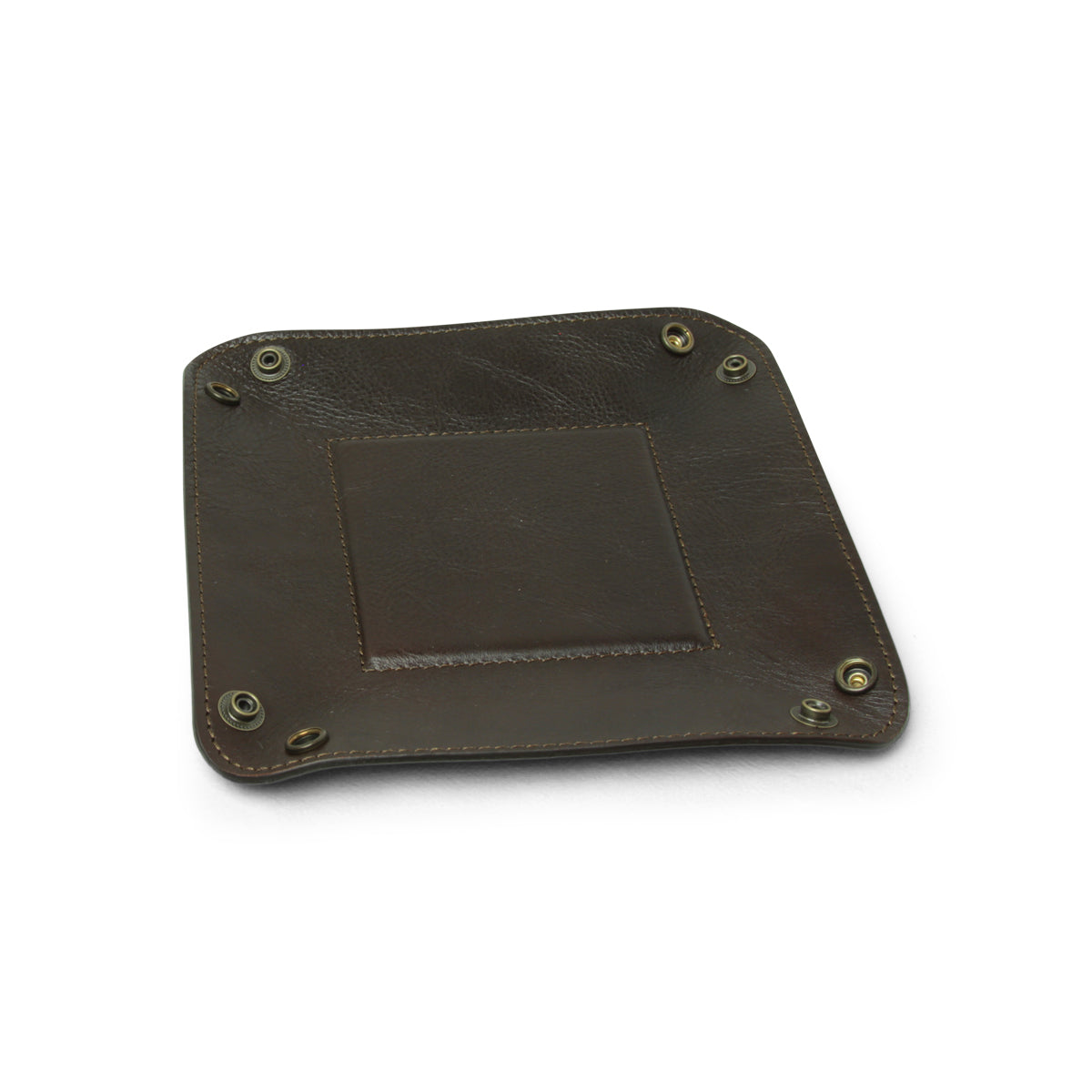 Full Grain Leather Valet Tray - Dark Brown