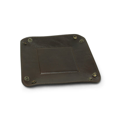 Full Grain Leather Valet Tray - Dark Brown