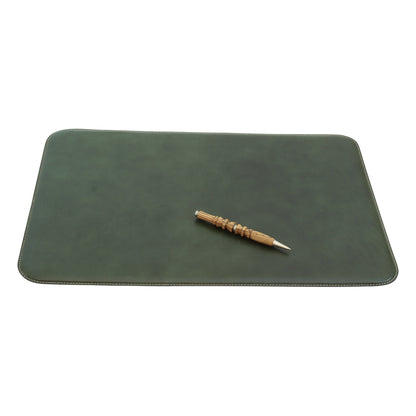 Leather Desk Kit - 5 Pcs   Green