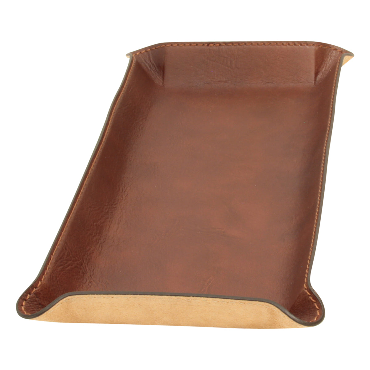 Leather Desk Tray - Brown