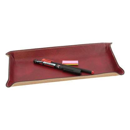 Leather Desk Kit - 5 Pcs  Red