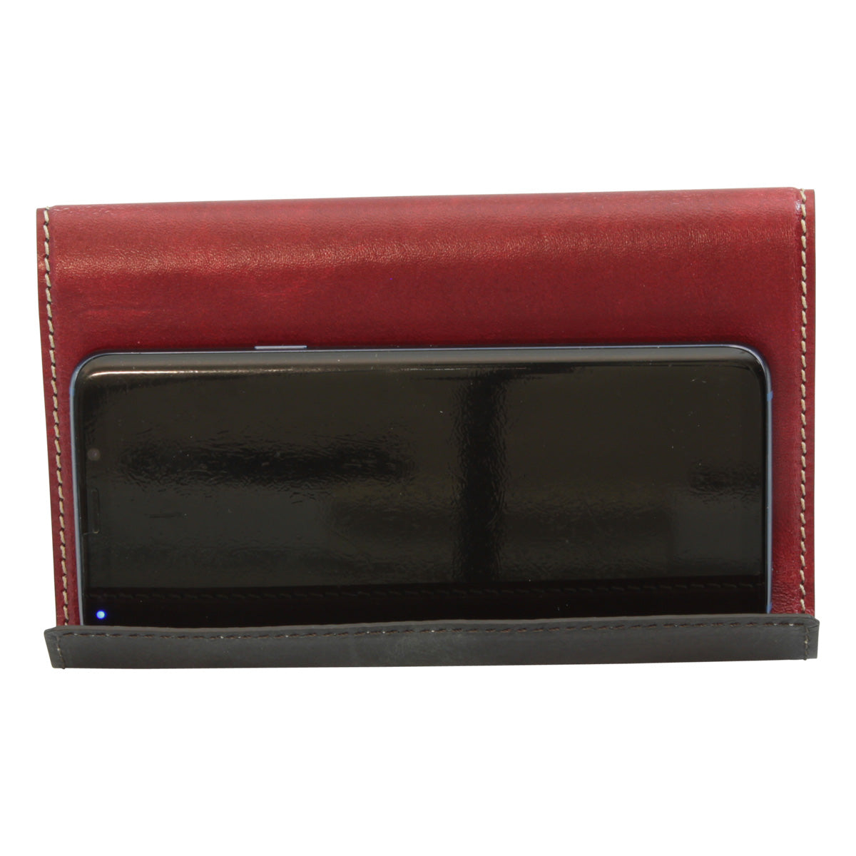 Leather Ipad And Iphone Stand - Red