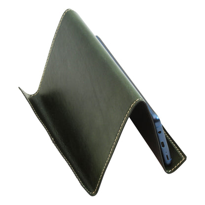 Leather Ipad And Iphone Stand - Green