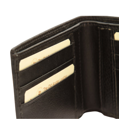 Leather Bifold Wallet - Black With Rfid