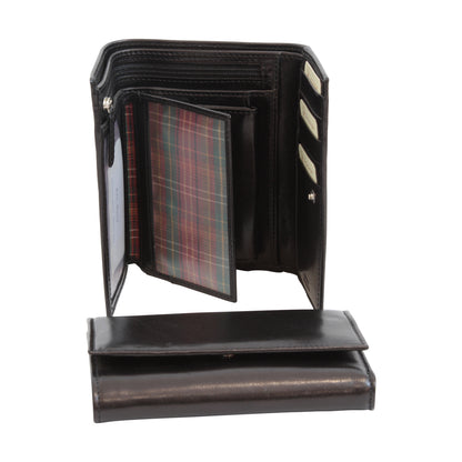 Leather Wallet For Woman With Rfid - Black