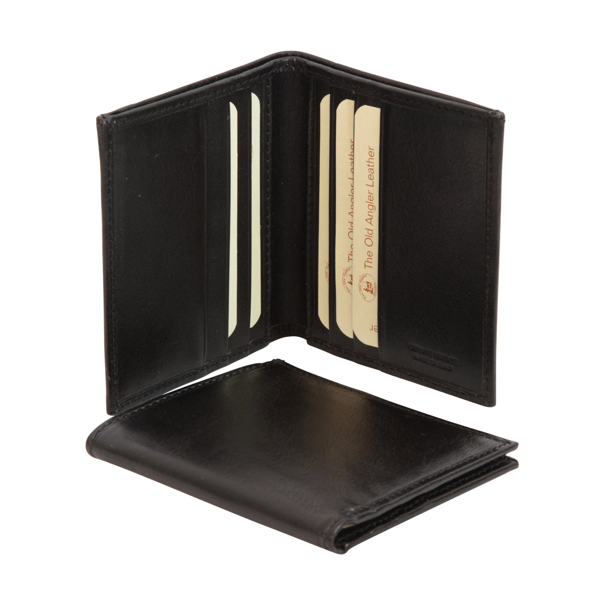 Small Leather Wallet - Black With Rfid