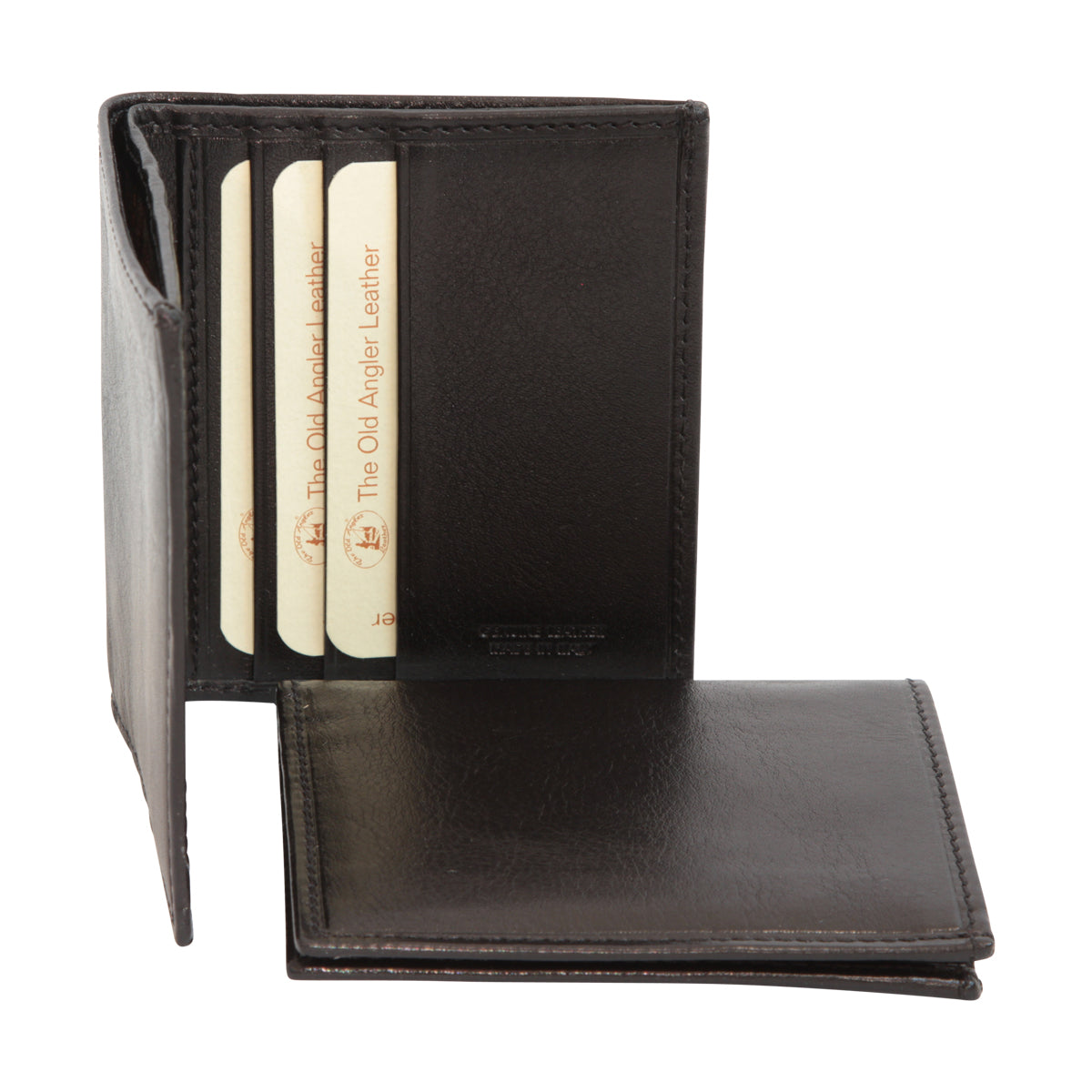 Small Leather Wallet - Black With Rfid