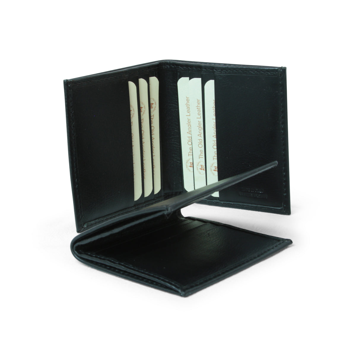 Small Leather Wallet - Black With Rfid