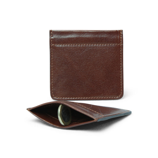 Leather Coin Purse - Brown
