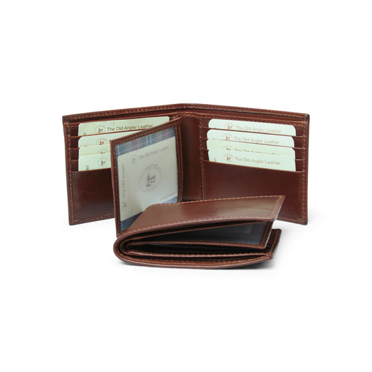 Leather Wallet  - Brown With Rfid