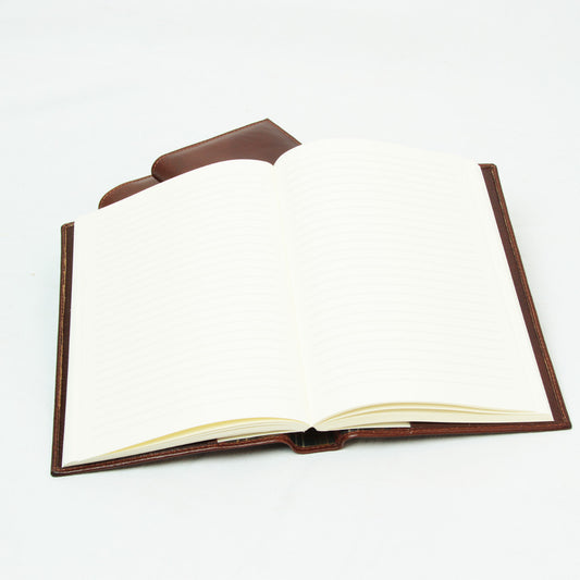 Full Grain Leather Large Diary - Brown