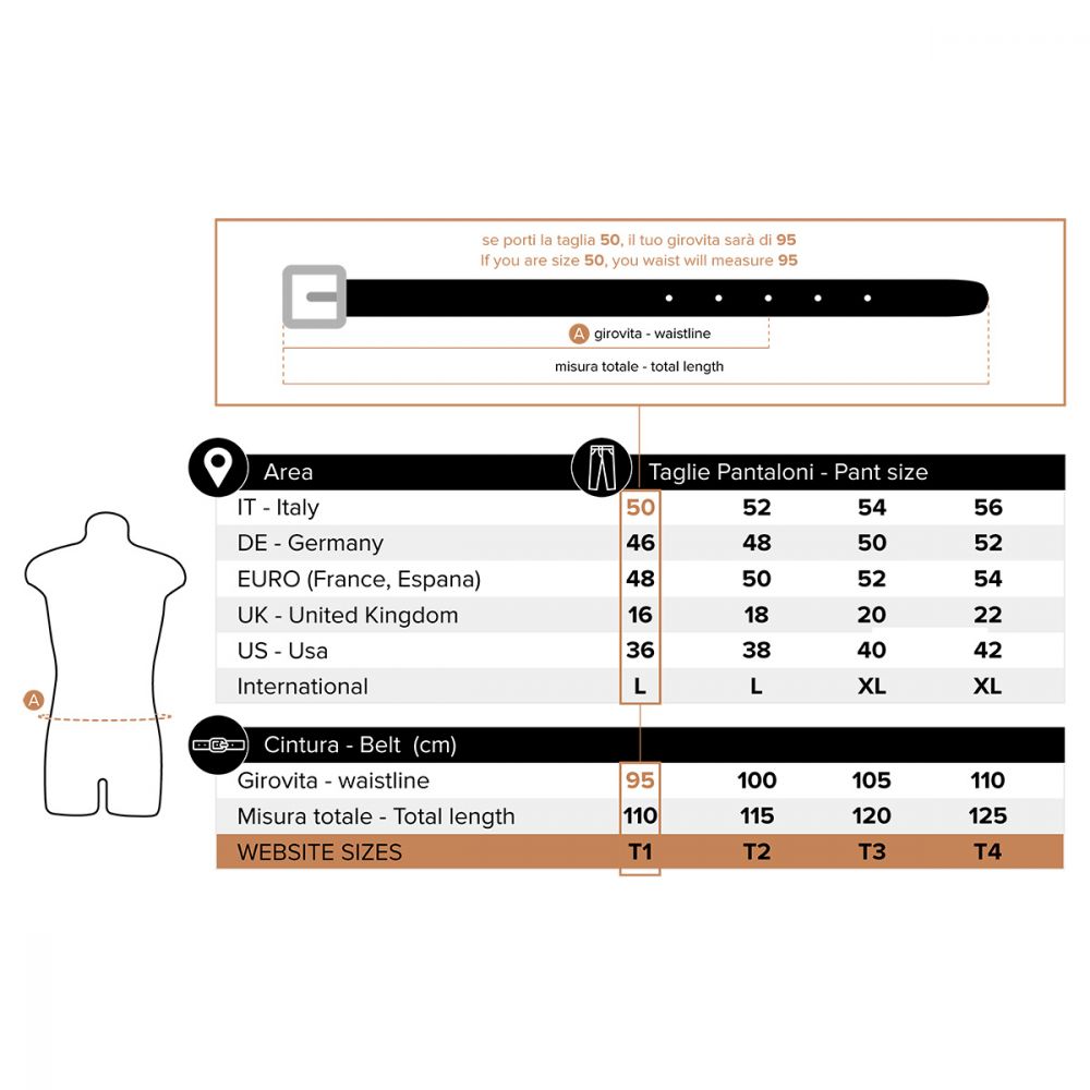 Leather Belt Wide 1,38" - Brown 5148