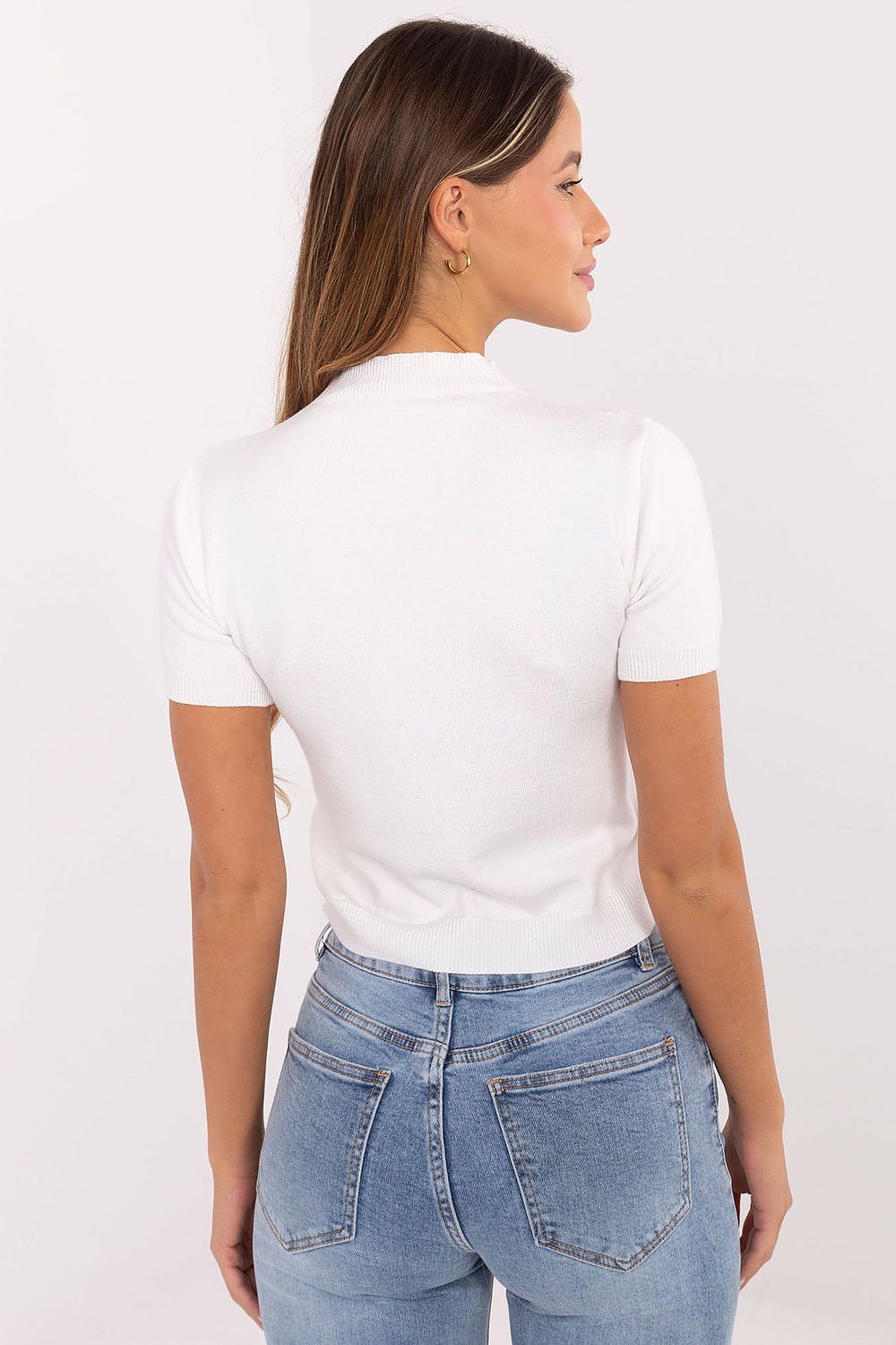  Short sleeve sweater model 220372 Factory Price 